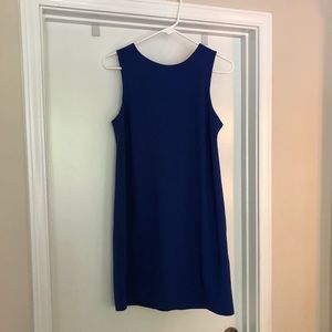 Blue High Neck Dress